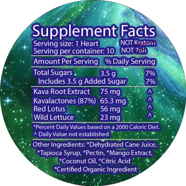 1 circle label supplement facts dragon